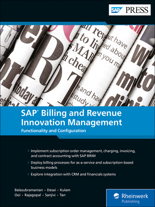 Title details for SAP Billing and Revenue Innovation Management by Maniprakash Balasubramanian - Available